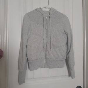 Old Navy Gray Padded Jacket with Hood